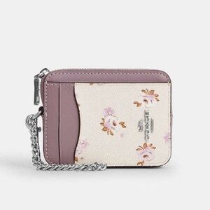 Coach Card Case with Floral Print-CAU43